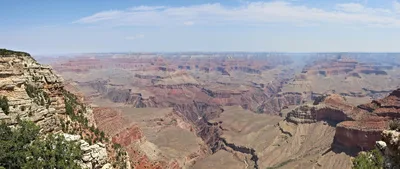 A stunning aerial view of the Grand Canyon showcasing its vast geological formations and scenic beauty.